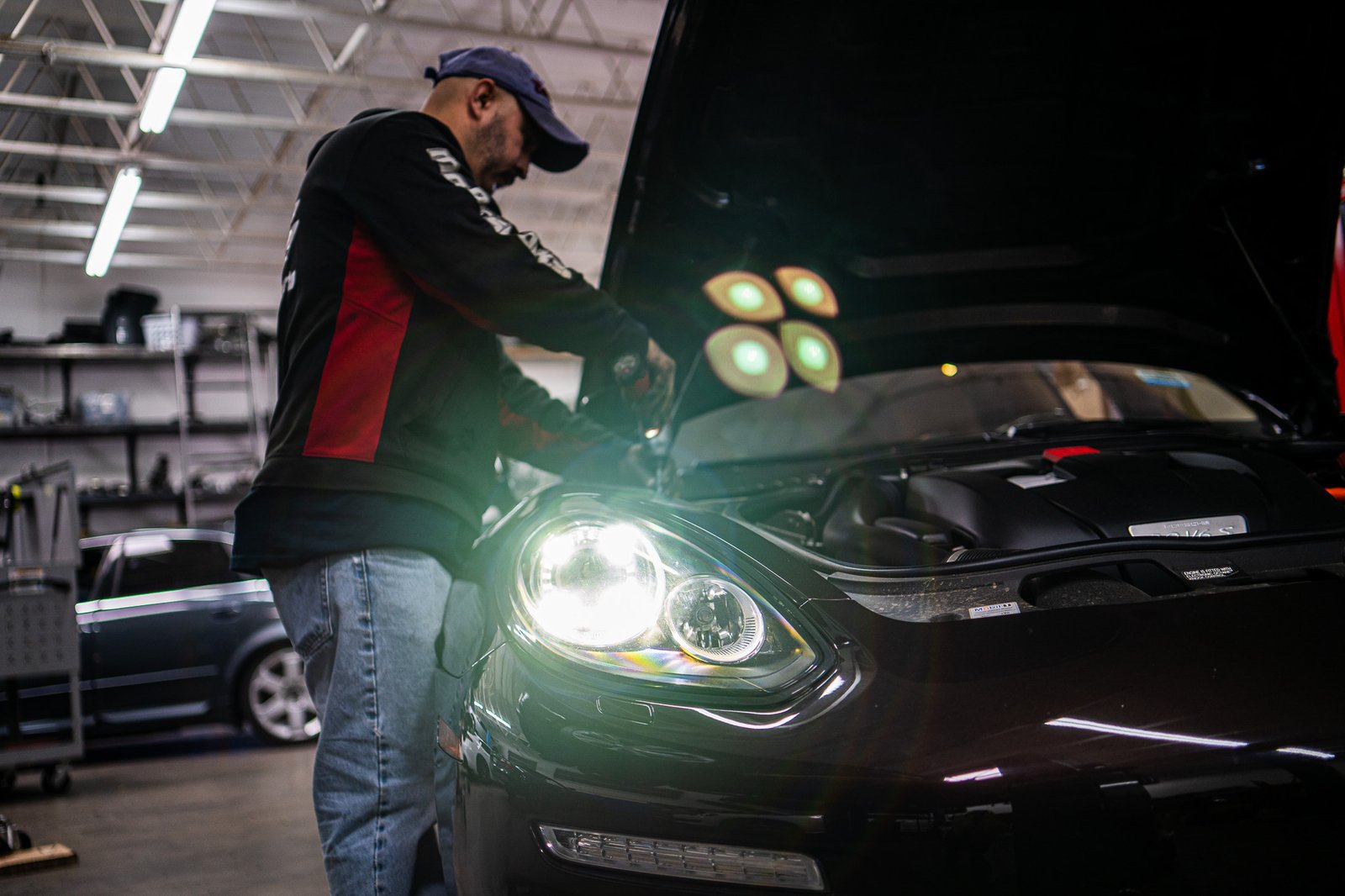 Eurohaus technician performing module programming on a European vehicle